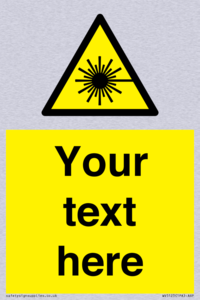 Custom Laser Hazard Sign